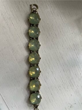 Green Opal Glass Stone Bracelet - Women Jewelry